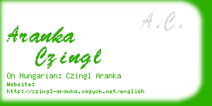 aranka czingl business card